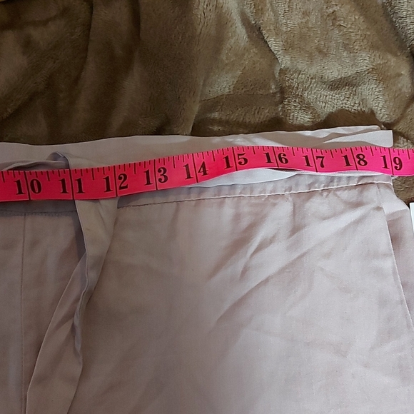 Wide Leg Pale Pink Tie Up Pants - Picture 7 of 11
